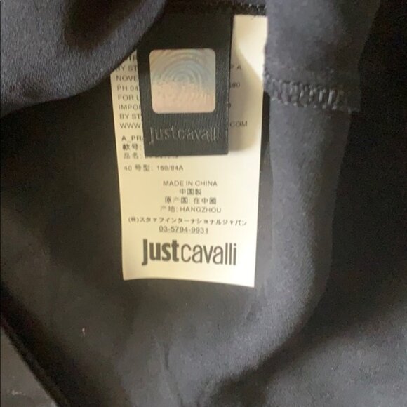 - Just Cavalli Ruffle frill silk black Blouse Size 40 - Picture 10 of 11